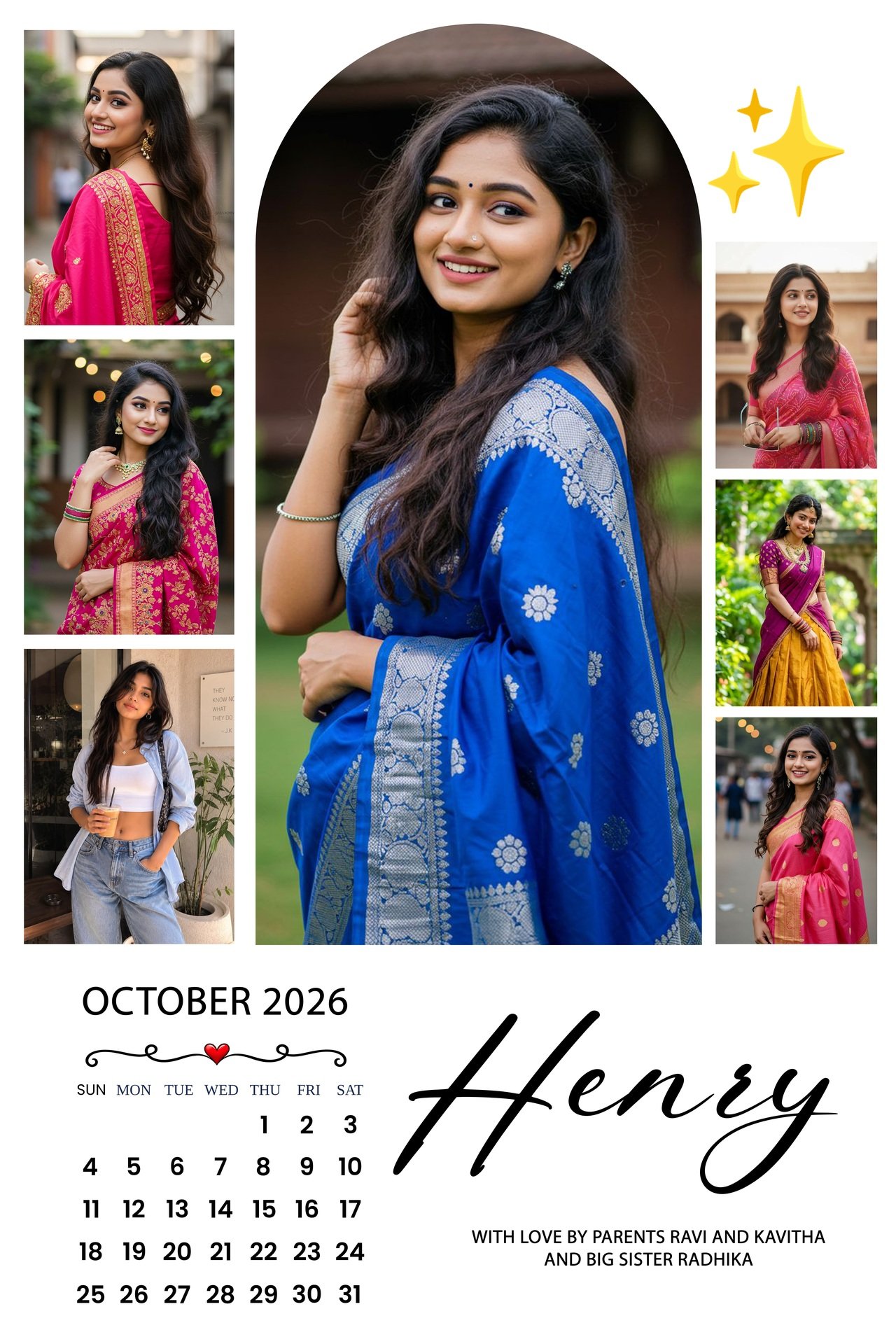 Birthday calendar keepsake